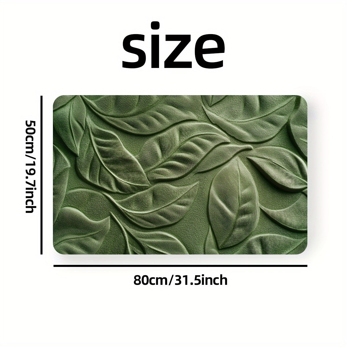 Tappetino da Bagno in Terra Diatomacea con Motivo Foglia Verde – Assorbente e Asciugatura Rapida