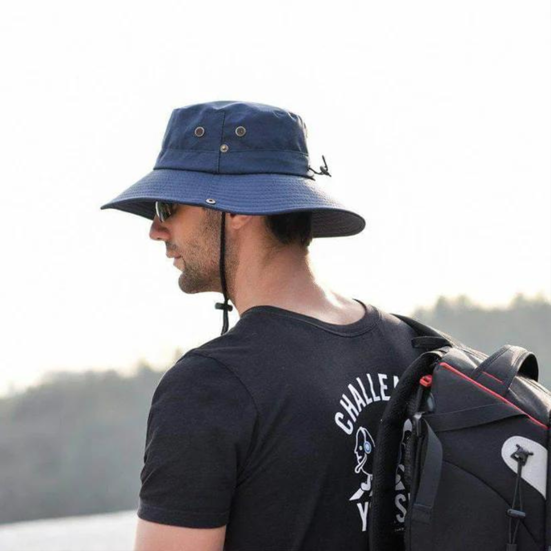 Cappello a secchiello impermeabile per esterni con protezione UV – ShieldFlex Pro