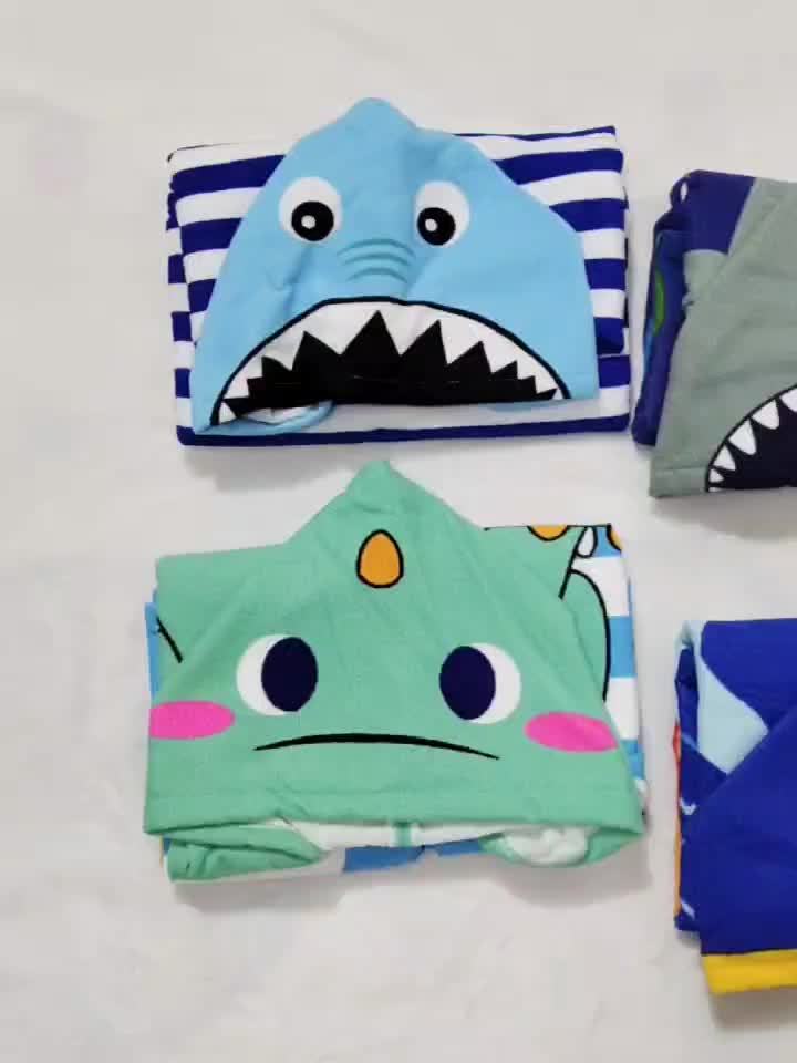 Asciugamano da Spiaggia per Bambini con Dinosauri e Pirati – Morbido Mantello da Bagno con Cappuccio