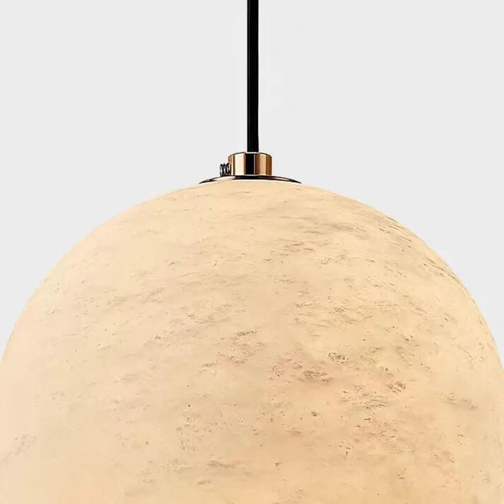 Lampadario - Sfera di Vetro Alabastro con Base in Marmo