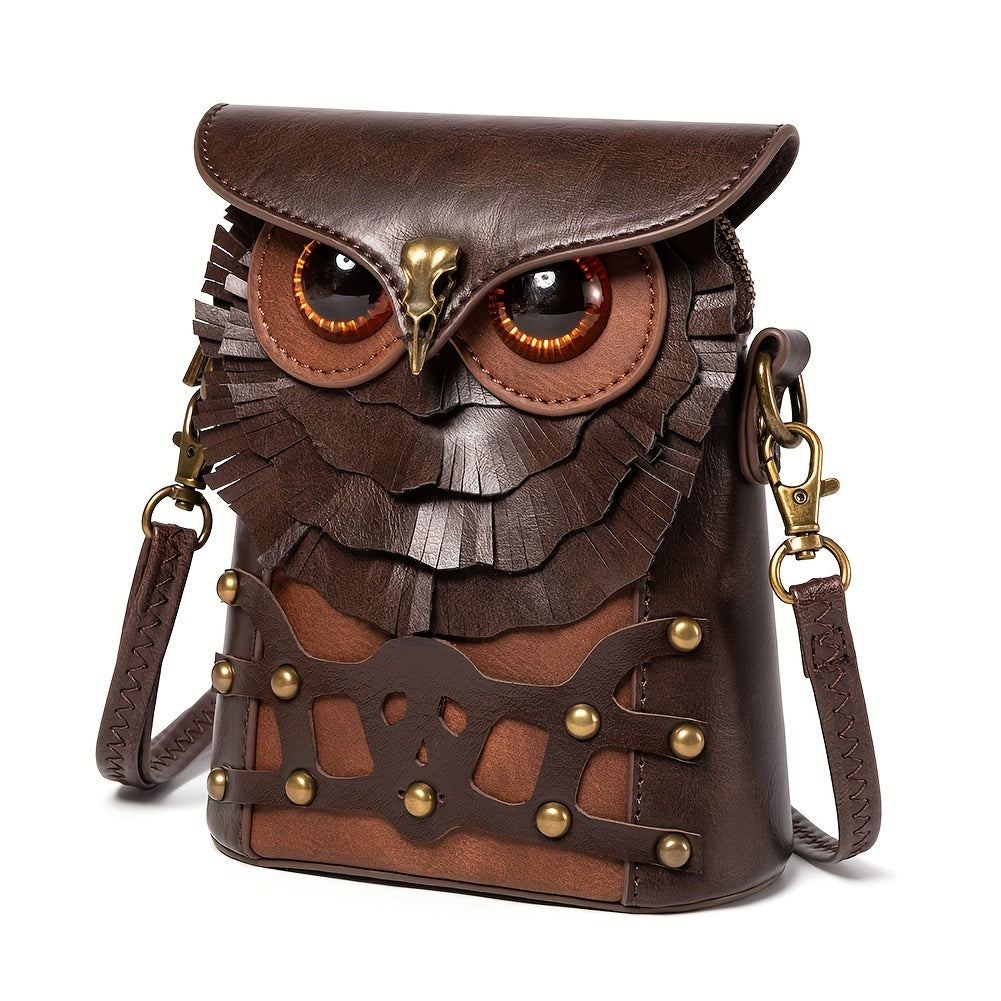 Borsa a Spalla Mini Steampunk Gufo – Elegante e Funzionale