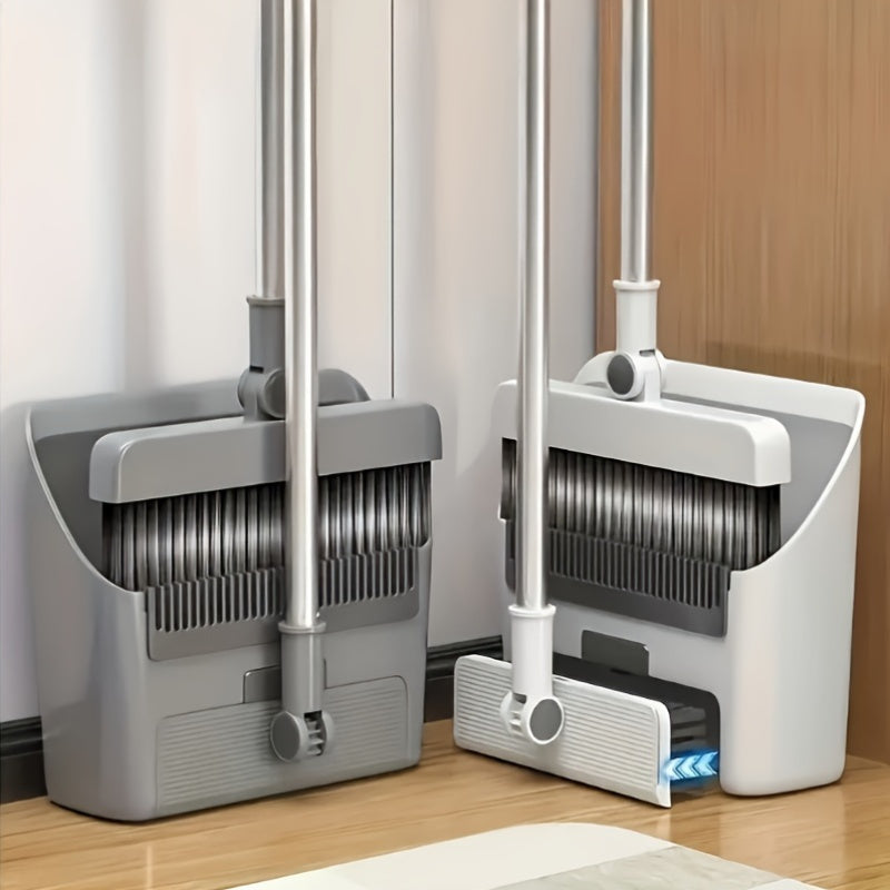 Set di Scopa e Paletta 3-in-1 Pieghevole – Soluzione Pratica per una Pulizia Veloce ed Efficiente