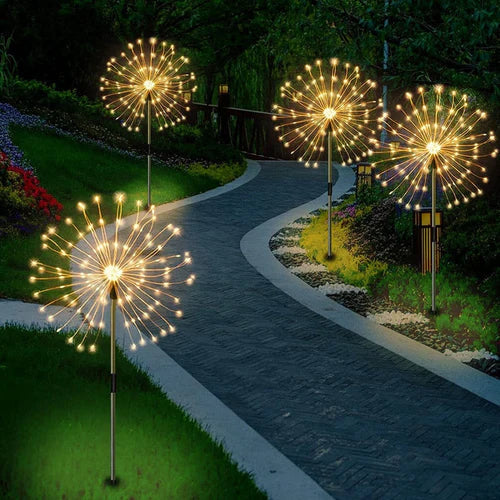 Lampada da Giardino Solare Impermeabile con Effetto Fuochi d'Artificio – SparkGlow
