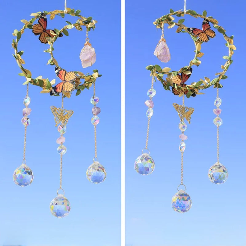 PrismaVibe Cattura Cristalli Incantati | Decorazione Magica per Interni con Luce di Luna e Stelle