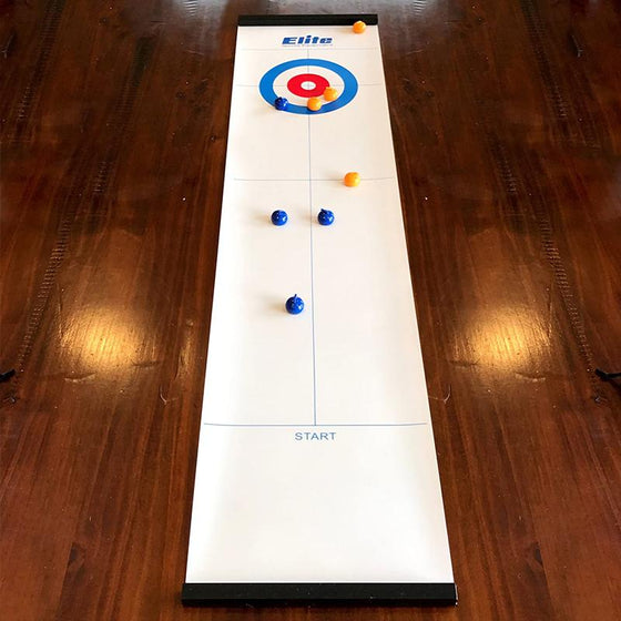 Gioco di Curling Miniaturizzato per Casa con Pietre Scivolose e Bastoni Magnetici