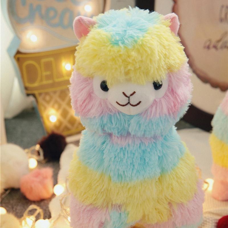 Giocattolo in Peluche Alpaca Arcobaleno Morbido per Neonati e Bambini