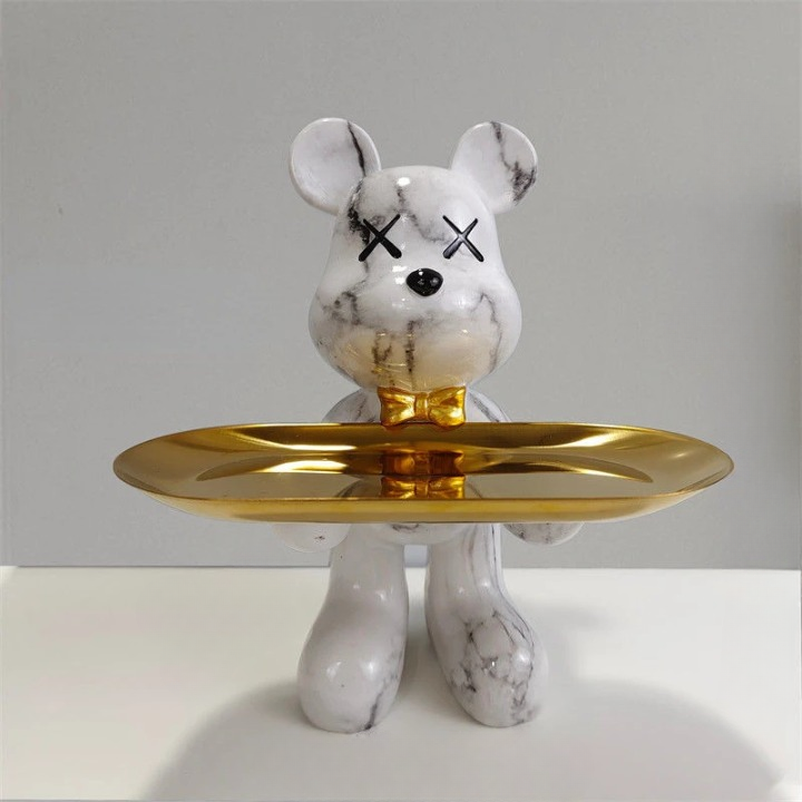 Figura Decorativa per Riporre – Orso da Tavolo Bruno