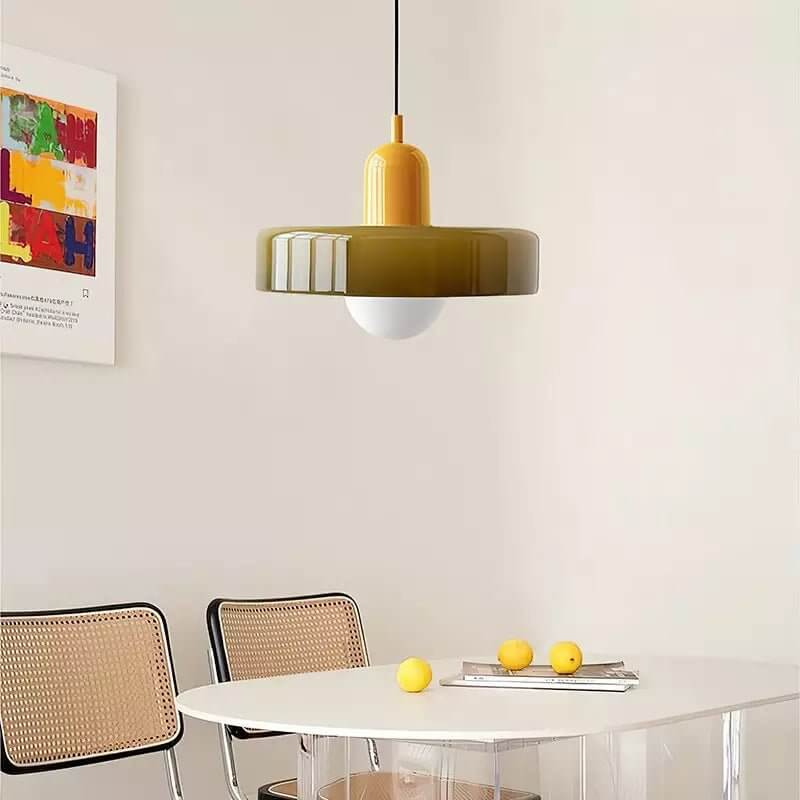 Lampada a Sospensione Colorata in Vetro - Design Moderno