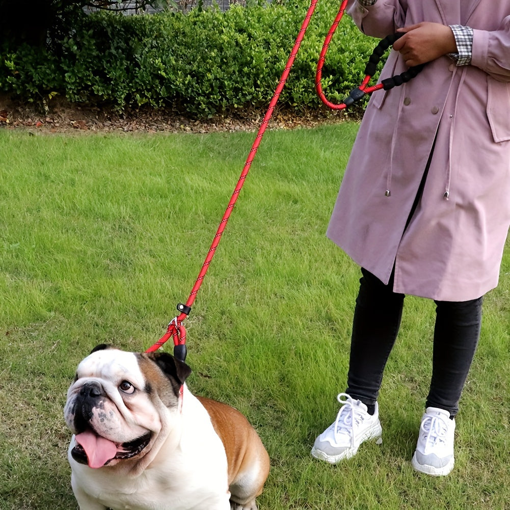 Guinzaglio Riflettente per Cani con Manico Imbottito – Regolabile e Durevole per Tutti i Cani