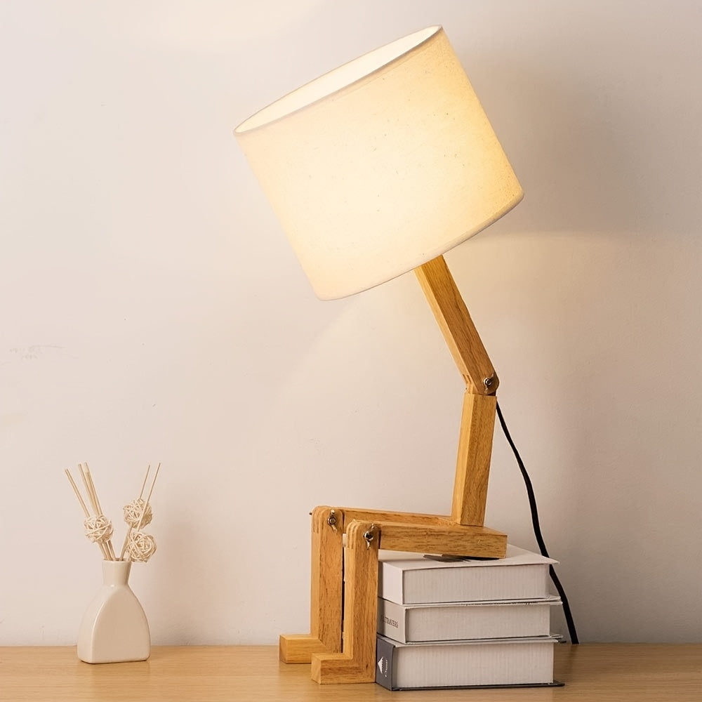 Lampada da Tavolo Moderna in Legno – Design Flessibile e Illuminazione Ambientale