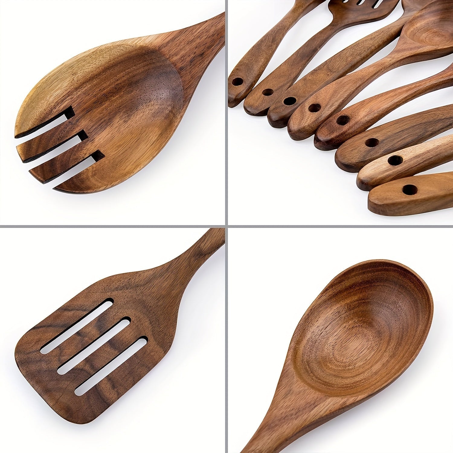 Set da Cucina in Legno di Acacia da 8 Pezzi – Elegante e Pratico