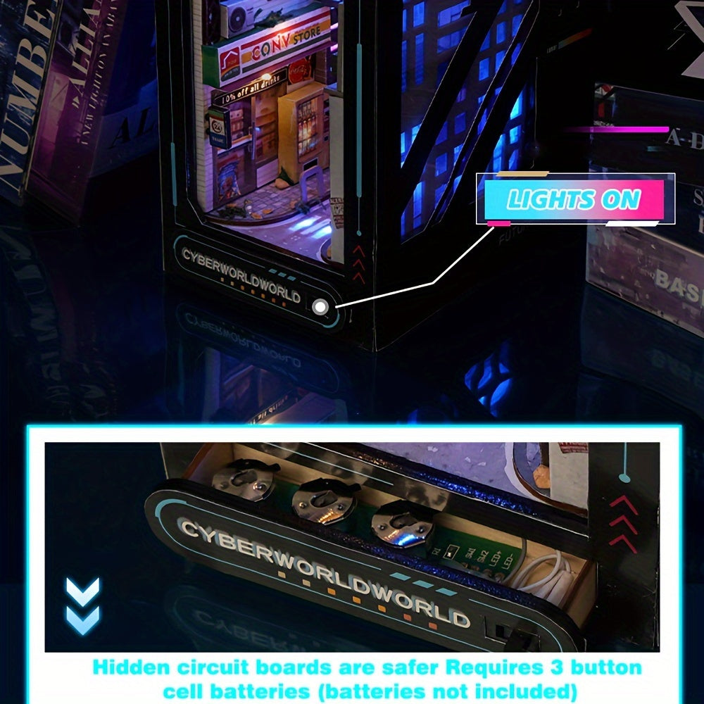 Kit Cabinato Fai-da-Te Cyberpunk – Modello 3D per Decorazione della Casa con Illuminazione