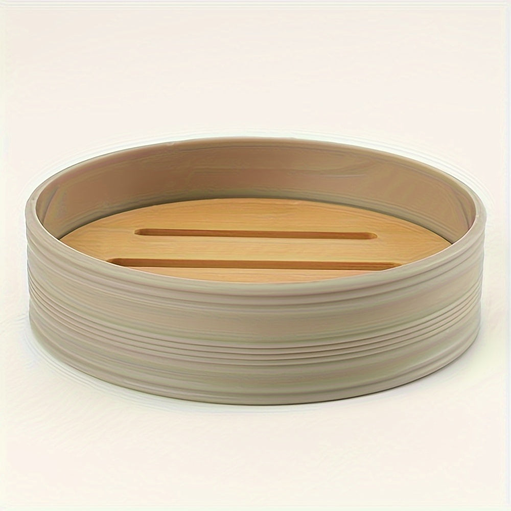 Set di Bagno Moderno con Accenti in Bambù – Organizzato ed Elegante in Uno