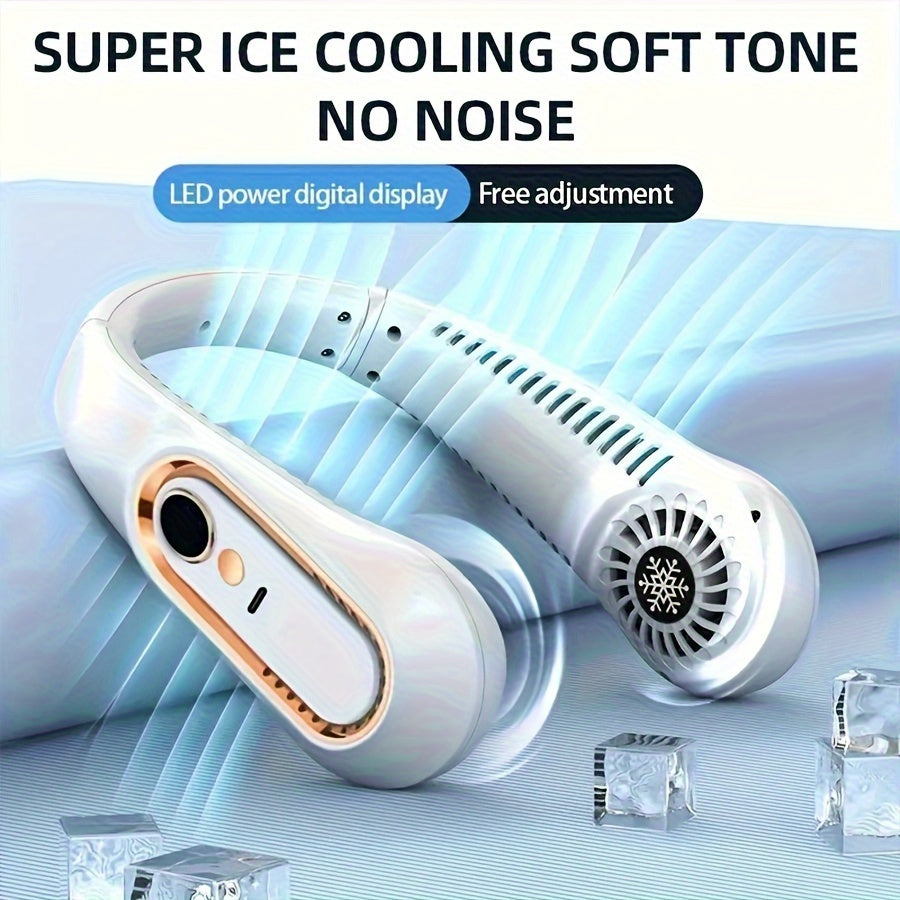 Ventilatore da collo USB ricaricabile per un raffreddamento potente e silenzioso – Perfetto per uso all'aperto e al chiuso