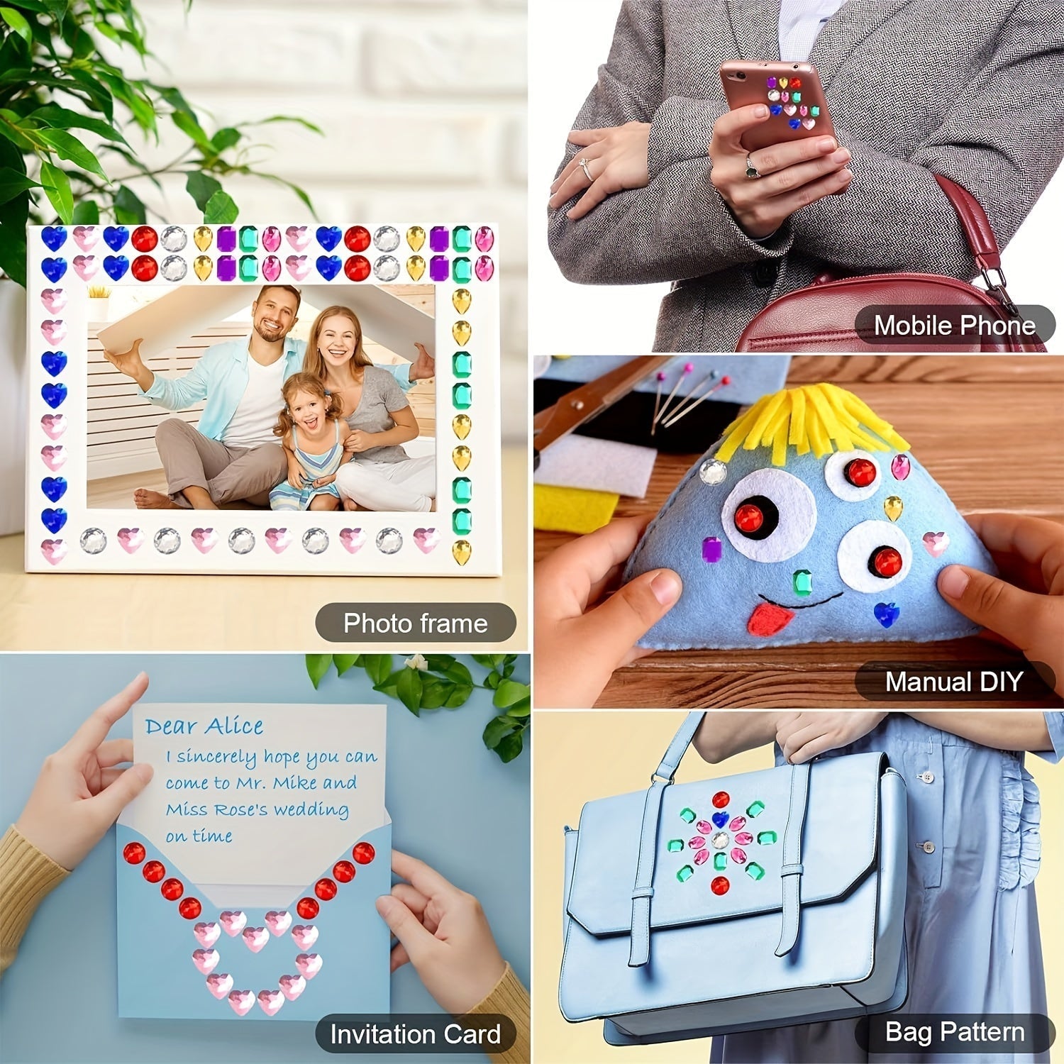 Set di Gemme Acriliche Decorative – Ideale per Feste e Progetti Fai-da-Te