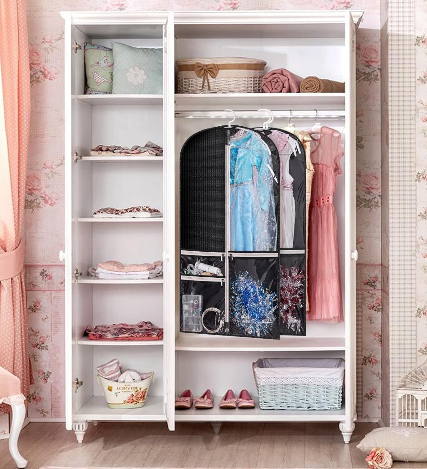 Set di Sacche per Costumi e Danza – Pacco da 5 con Tasche Trasparenti e Flap Pieghevole (Compra 1, Prendi 1 GRATIS)