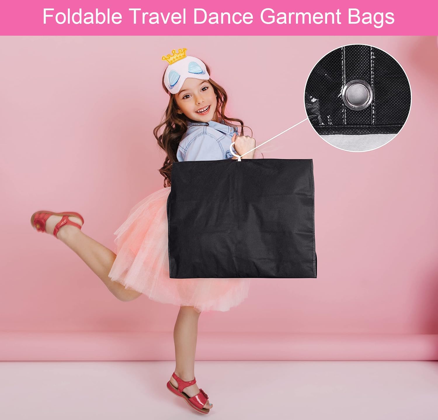 Set di Sacche per Costumi e Danza – Pacco da 5 con Tasche Trasparenti e Flap Pieghevole (Compra 1, Prendi 1 GRATIS)
