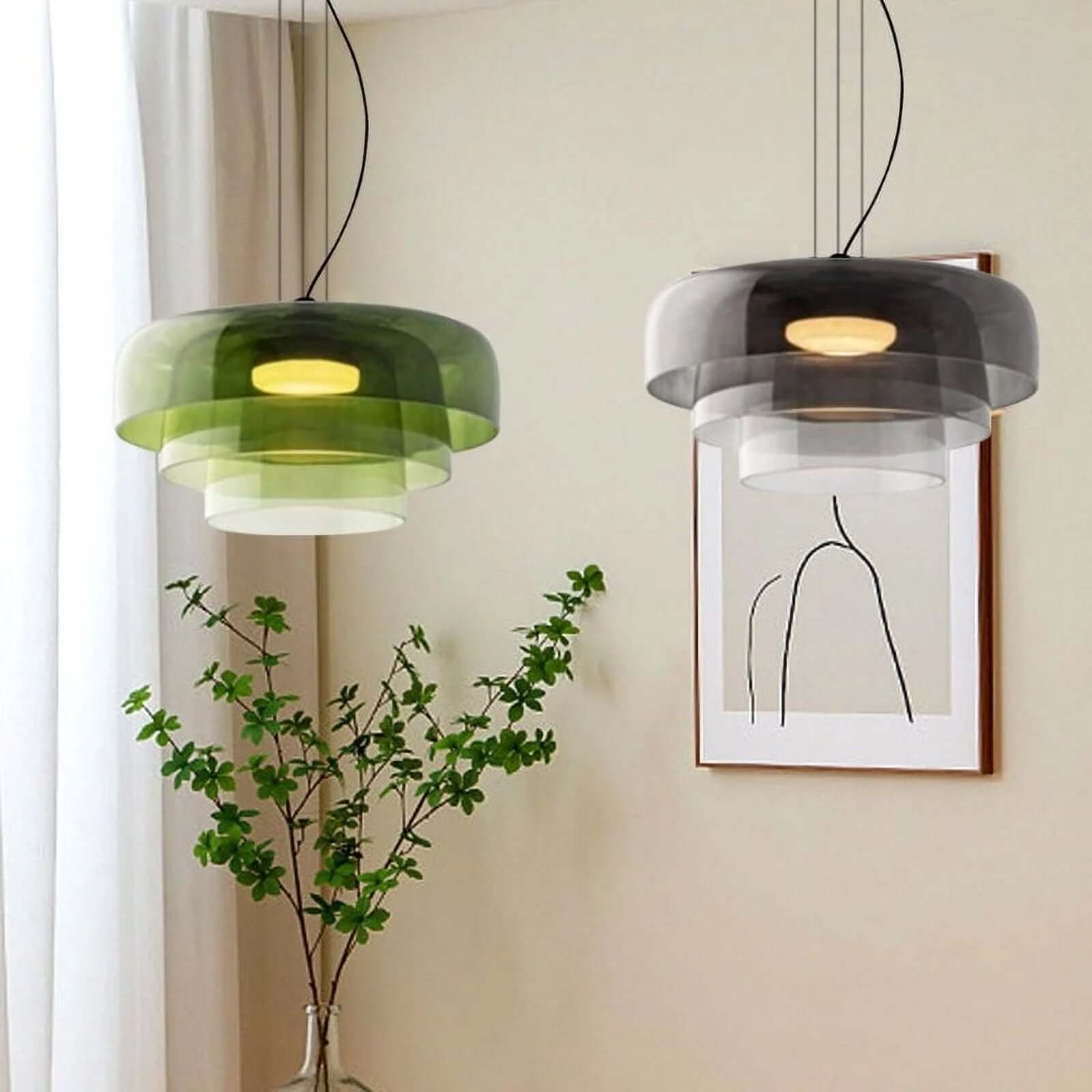 Lampada a sospensione in vetro norvegese - Design unico