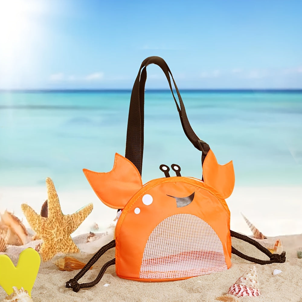 Borsa a Spalla a Forma di Granchio – Borsa da Spiaggia Giocosa e Leggera per Bambini con Cinghia Regolabile