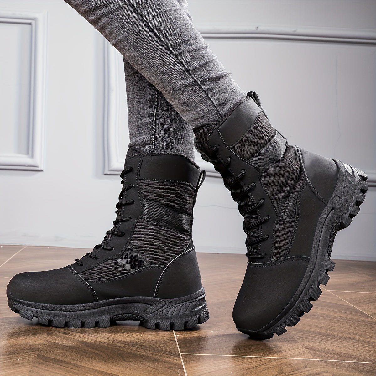 Stivali da Trekking da Donna a Mezza Polpaccio – Scarpe da Trekking Antiscivolo con Fodera Confortevole