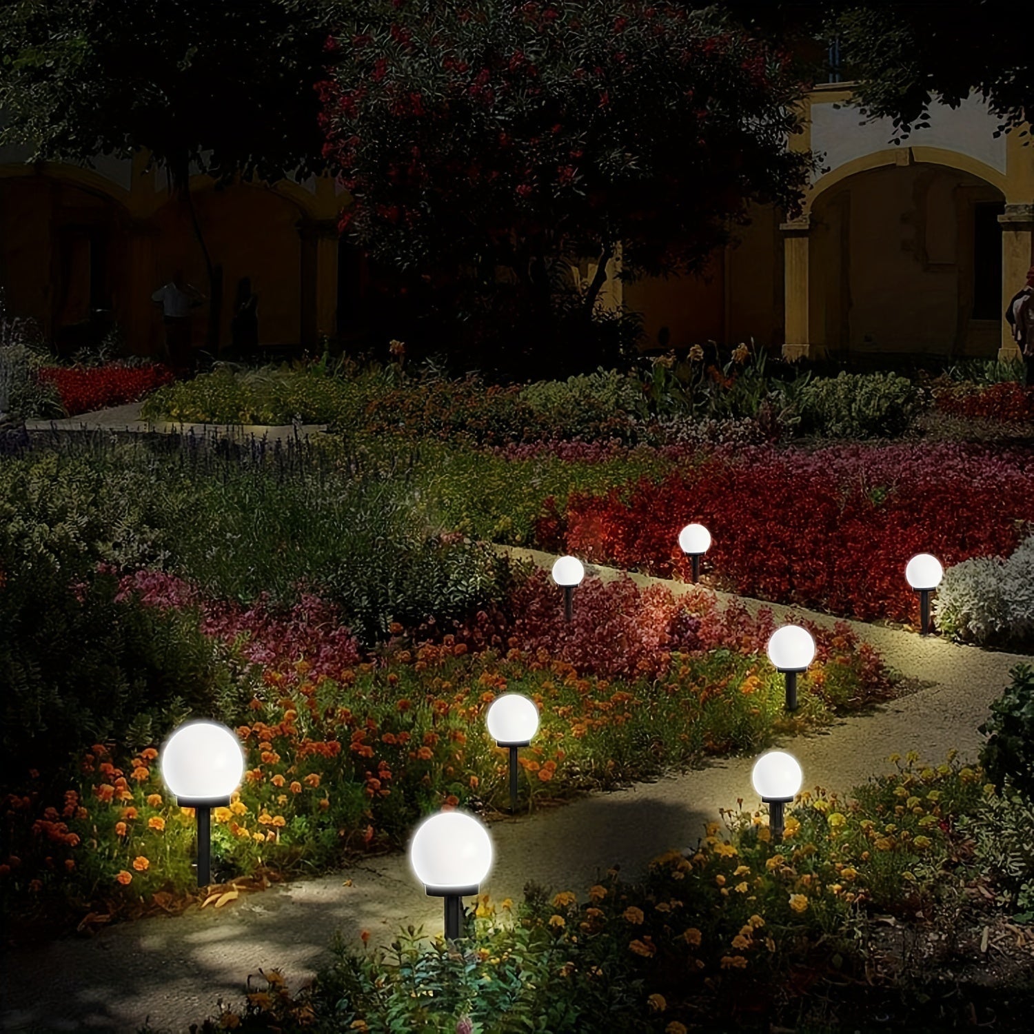 Lampade da Giardino LED Solari – Illuminazione Sferica per Sentieri e Giardini