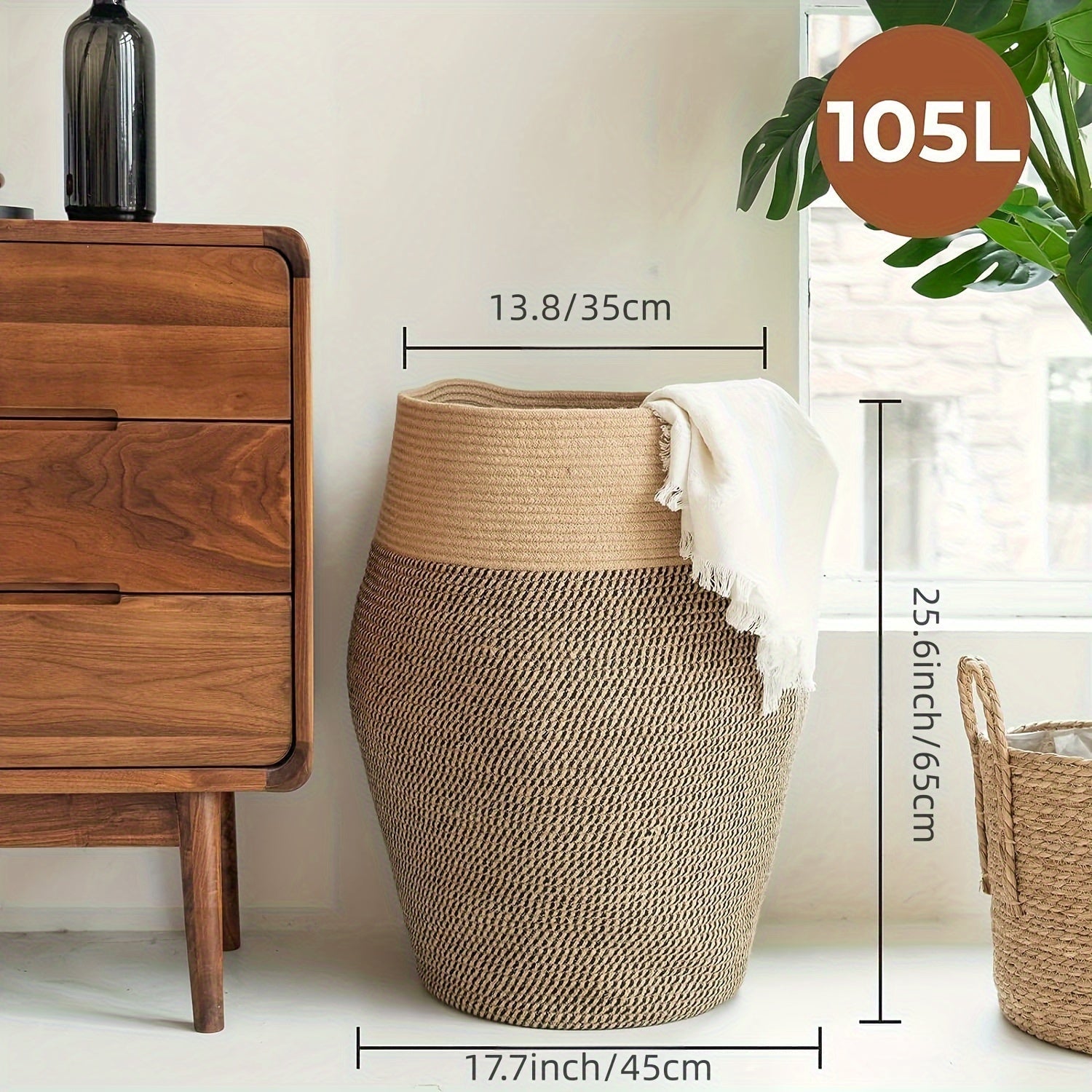 Cesto della Biancheria in Vimini Grande – Pratico ed Elegante per Qualsiasi Lavanderia