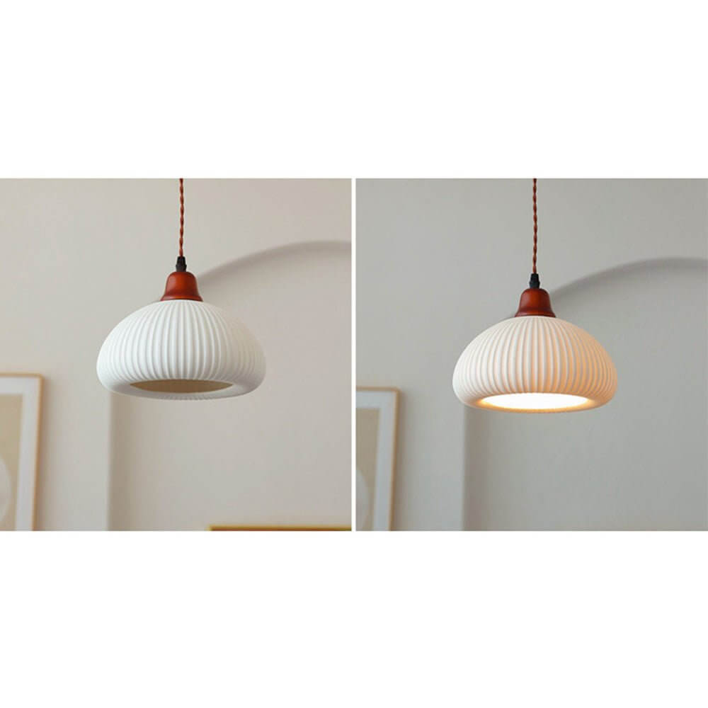 Lampada a Sospensione in Ceramica Elegante - Design Rustico