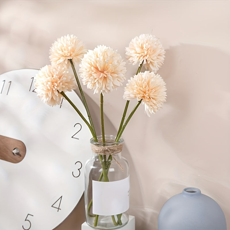 Set di 5 Fiori di Crisantemo Artificiali – Composizioni Realistiche per Matrimoni e Decorazione della Casa