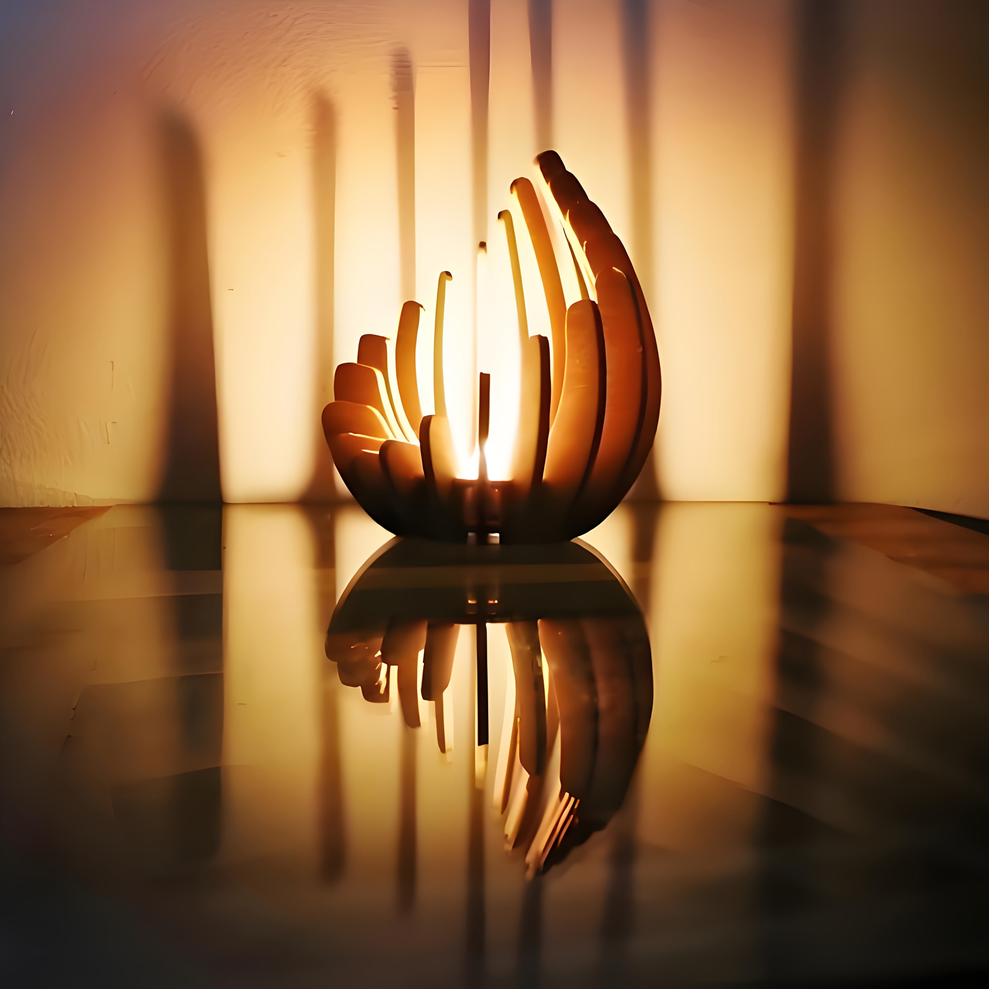 Portacandele Bohemien Lotus – Design in Legno Stratificato Fai-da-Te