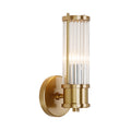 1/2-Light Modern Corridor Wall Lamp Elegant Style Golden Wall Lamp with Transparent Glass Lampshade