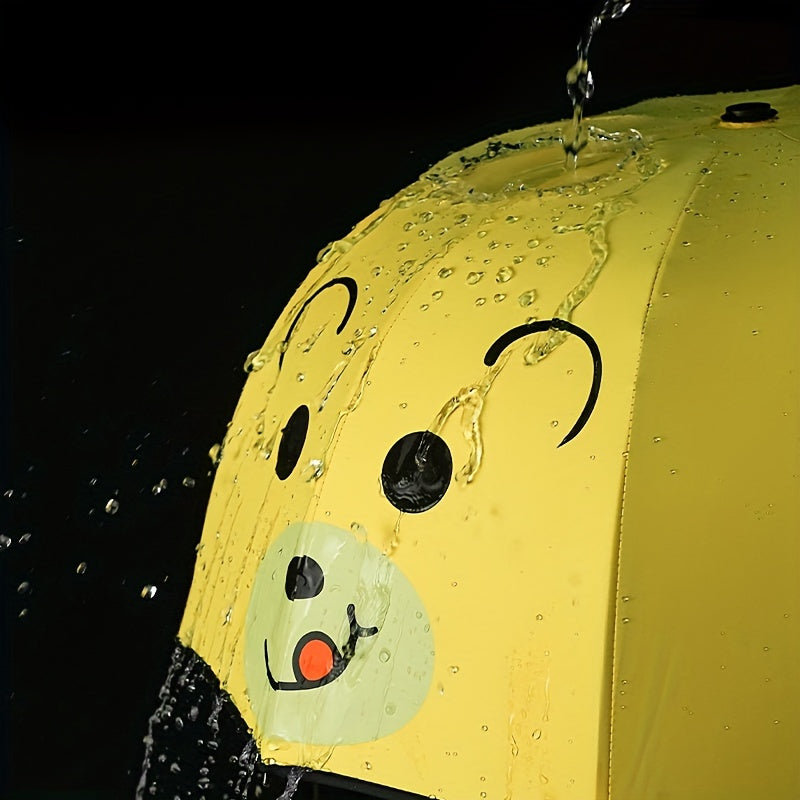 Ombrello Carino a Forma di Orso per Bambini – Apertura Manuale con Protezione dal Sole e dalla Pioggia