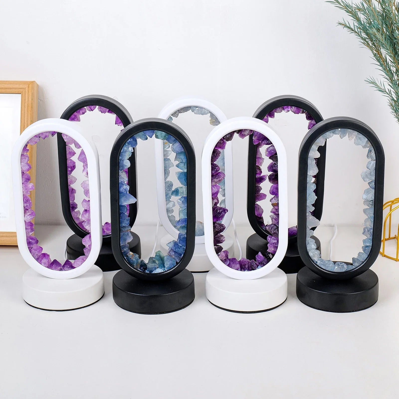 Lampada in Amatista Fatta a Mano - Serenith