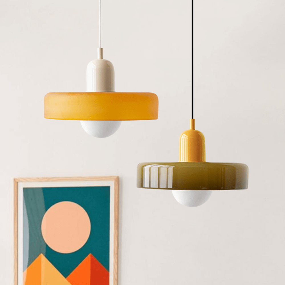 Lampada a Sospensione Colorata in Vetro - Design Moderno