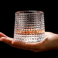 Conjunto de copos de whisky japoneses Edo com base giratória