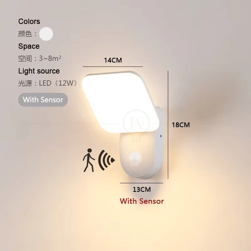 Lampada da Parete LED Intelligente con Sensore di Movimento
