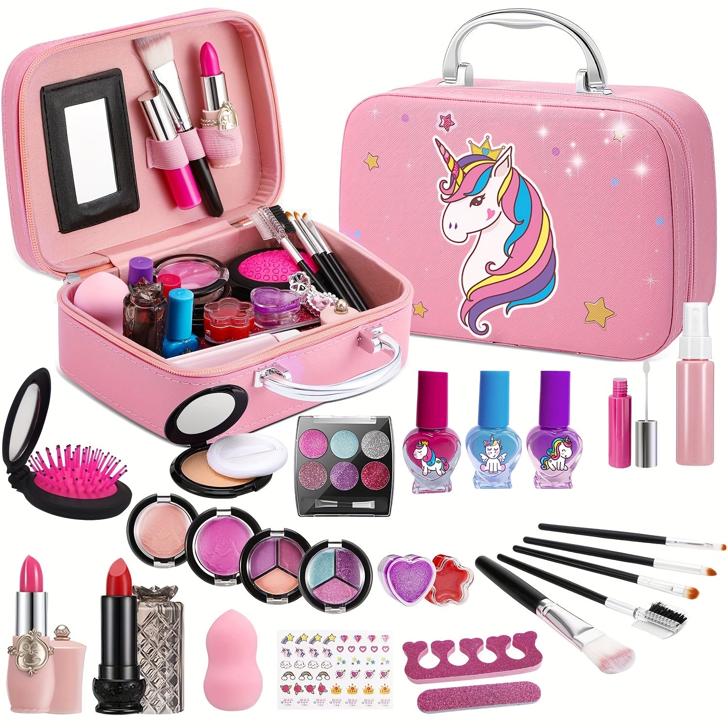 Borsa da Make-up Deluxe Unicorn – Cosmetici e Accessori Reali per Ragazze