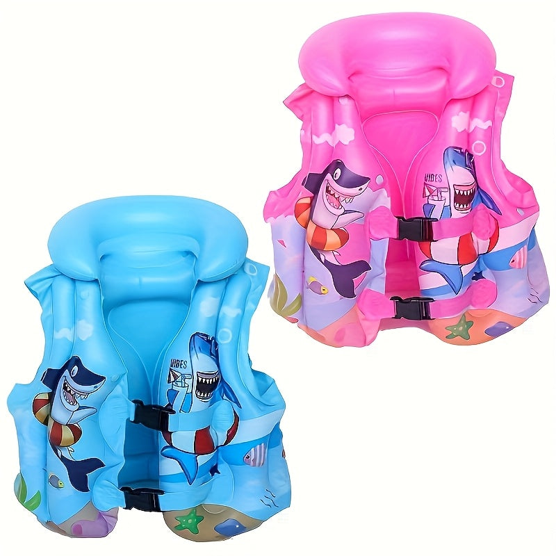 Gilet da Nuoto per Bambini con Stampa Squalo – Comodo e Sicuro per Divertimento in Acqua