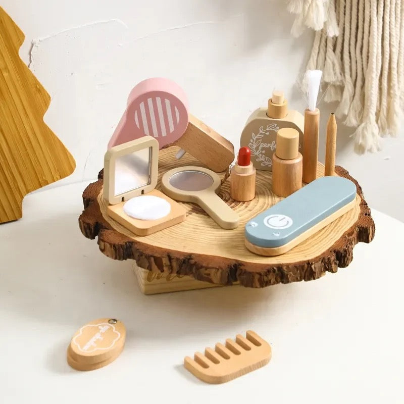 Set di Gioco per Capelli e Trucco in Legno per Bambini – Beauty Spa