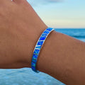 Pulsera de ópalo azul y plata - Isola