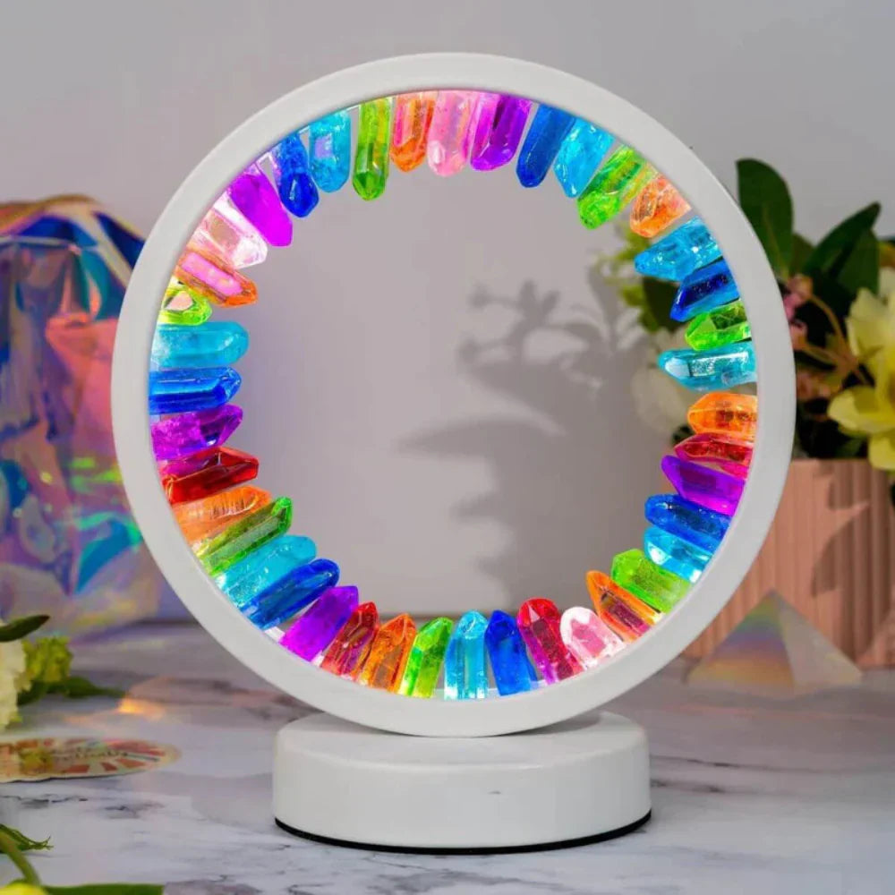 AuraGlow Lampada Premium in Cristallo | Lampada notturna che migliora l'umore con design elegante e alimentazione USB