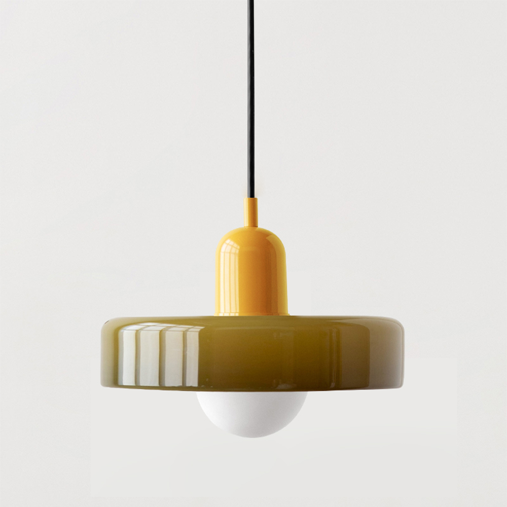 ColorLoop Pendant – Lampada Pendente Artistica in Stile Bauhaus con Luce Calda