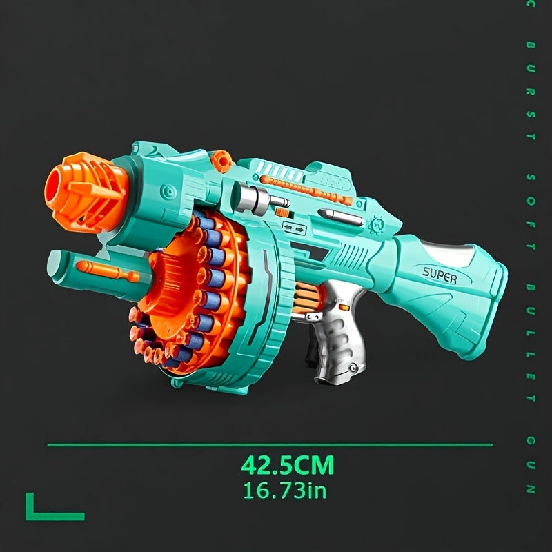 Blaster Automatico di Schiuma – Pistola Turchese con 40 Palline di Schiuma per Gioco Divertente