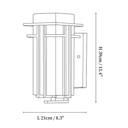 Lampada da Parete Esterna - Ferro & Vetro