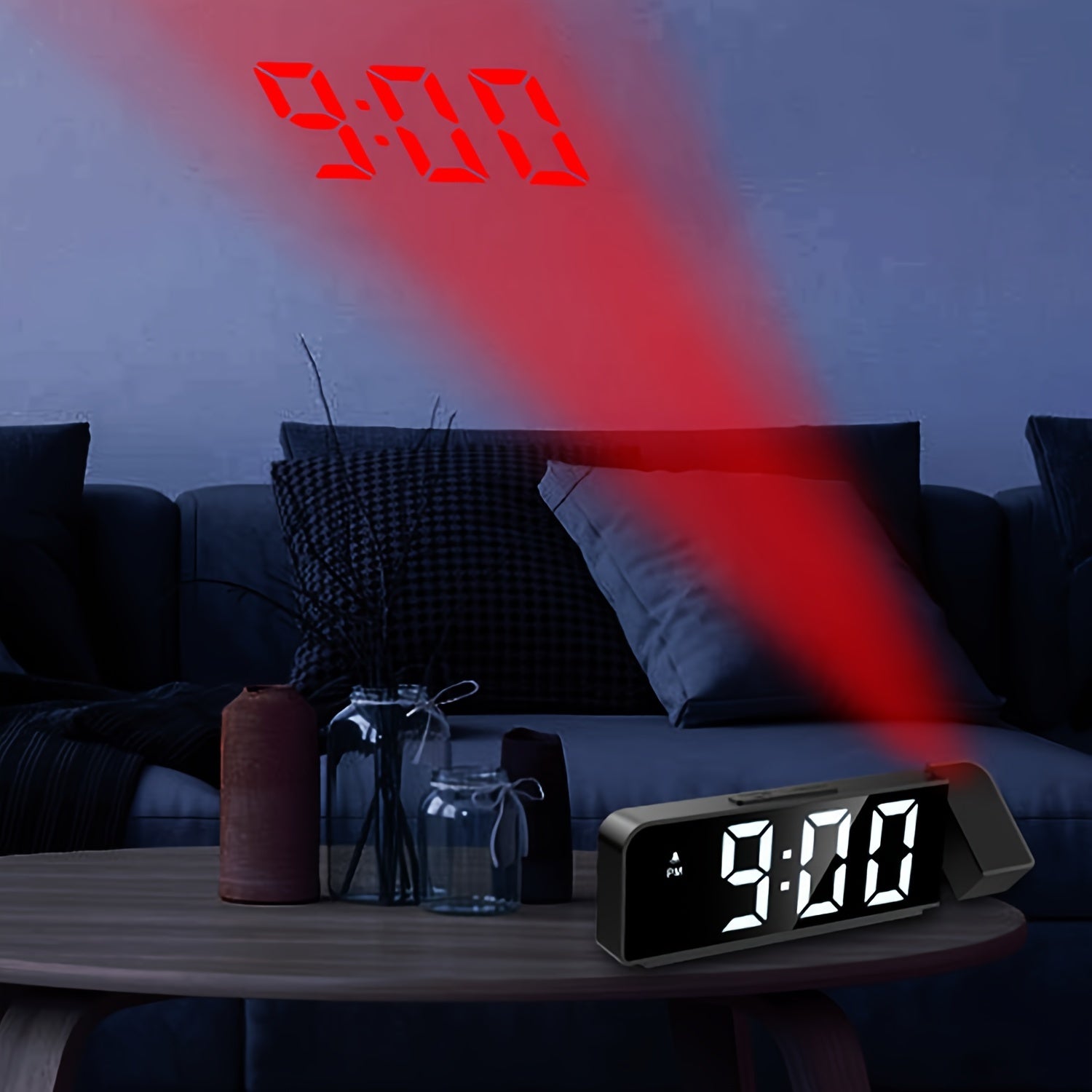 Orologio Sveglia con Proiezione LED – Visualizzazione della Temperatura e della Data con Alimentazione USB