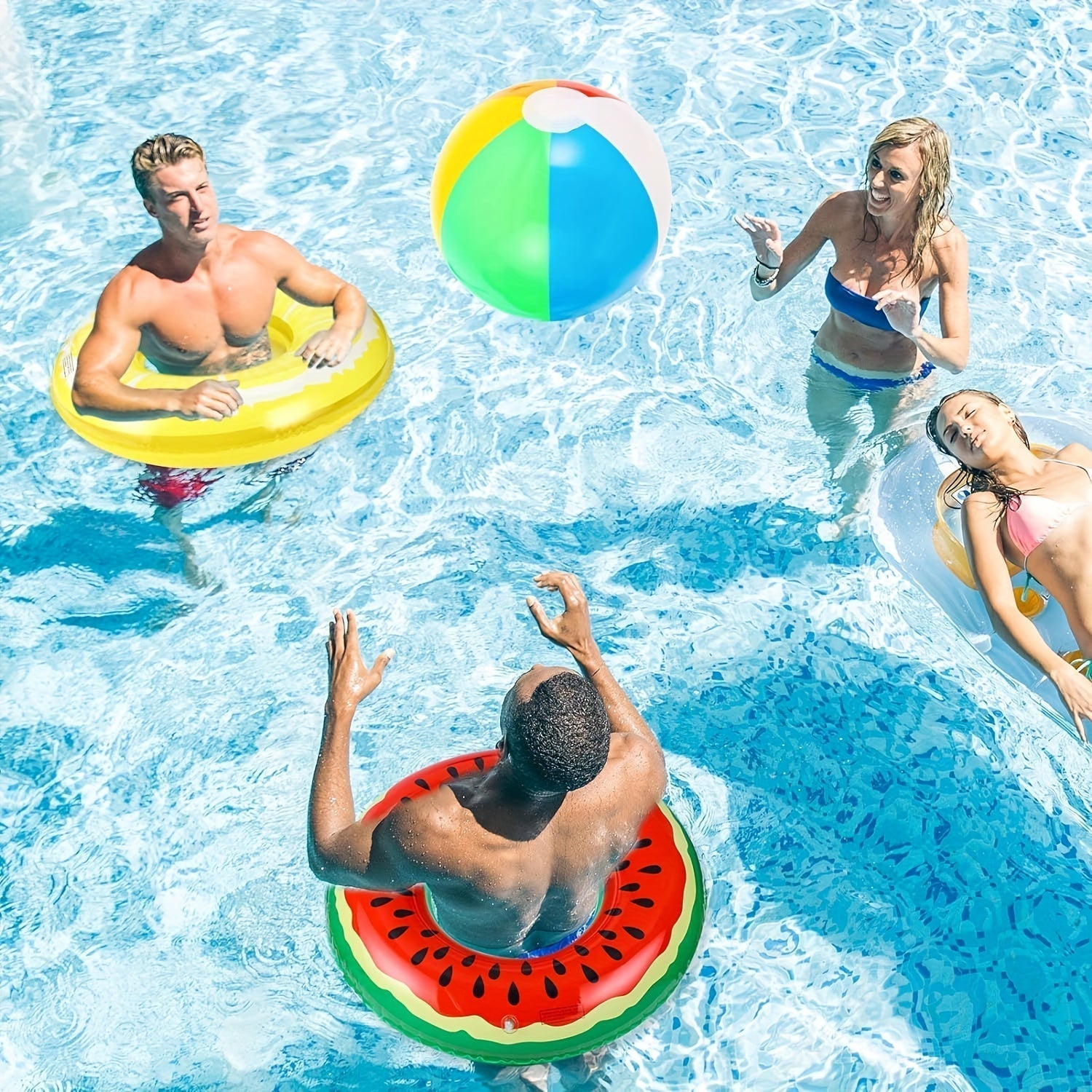 Giochi da piscina gonfiabili a tema frutta – Set di 3 anelli resistenti