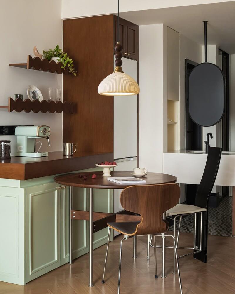 Lampadario in Vetro - Legno & Metallo