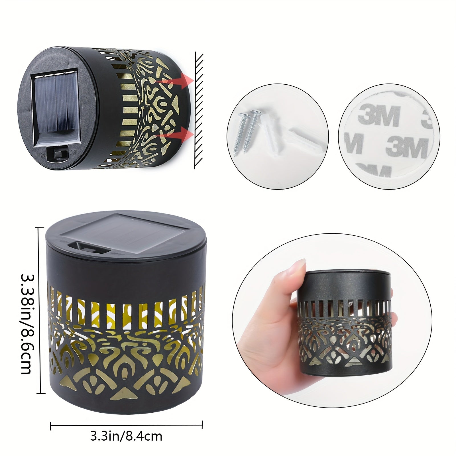 SolarGlow Duo Illuminazione da Parete Esterno – Elegante e Resistente alle Intemperie