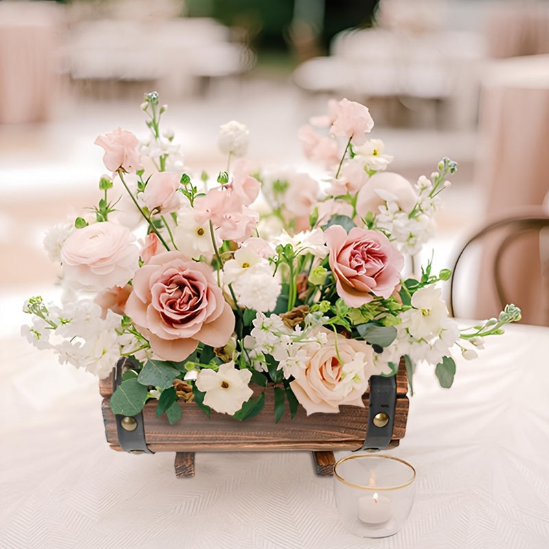 Set di Vasi in Legno Vintage – Un Colpo d'Occhio Audace per Interni ed Esterni