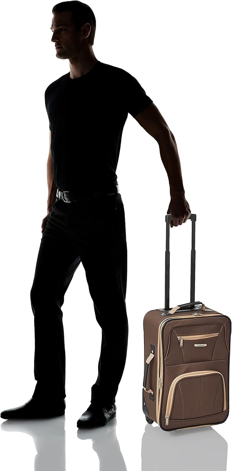 Set di Valigie Rigide a 2 Pezzi con Borsa da Cabina e Ruote Scorrevoli