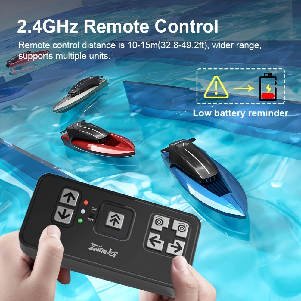 Barca Mini Giocattolo Acquatica – Radiocomandata con Illuminazione LED